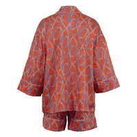 Printed Shirt &amp; Skirt Two-Piece Set