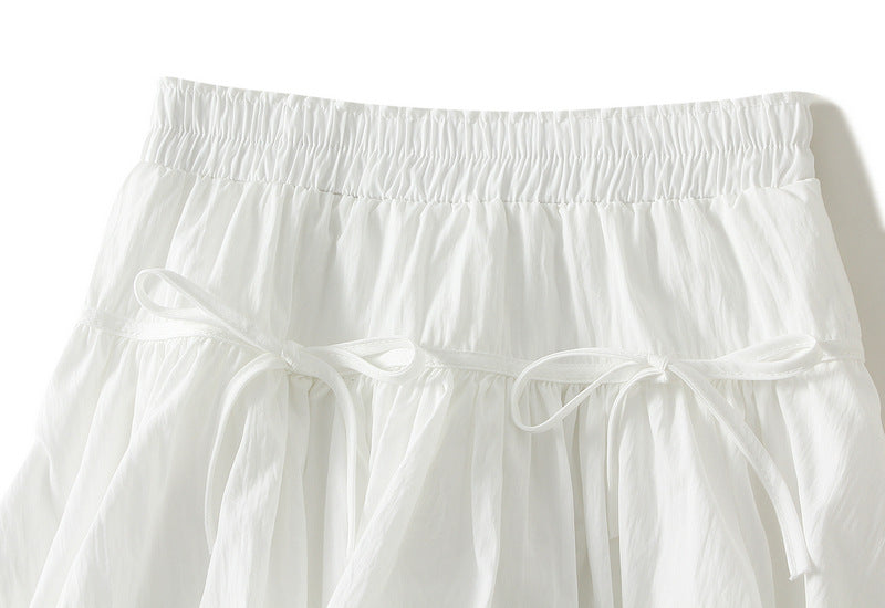High-Waisted Ruffle Hem Mini Skirt