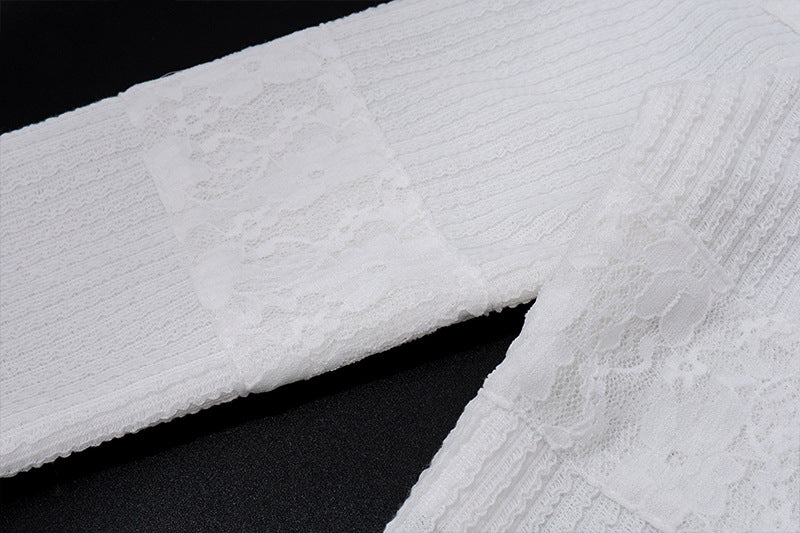 French Knit Lace Two-Piece Set