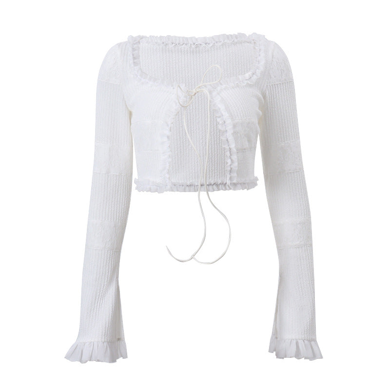 French Knit Lace Two-Piece Set