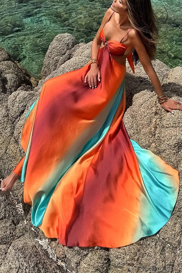 Gradient Island Sling Maxi Dress