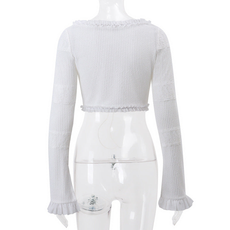 French Knit Lace Two-Piece Set