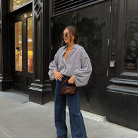 Long-Sleeved Plaid Shirt