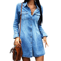 Slim Fit Denim Jacket Dress