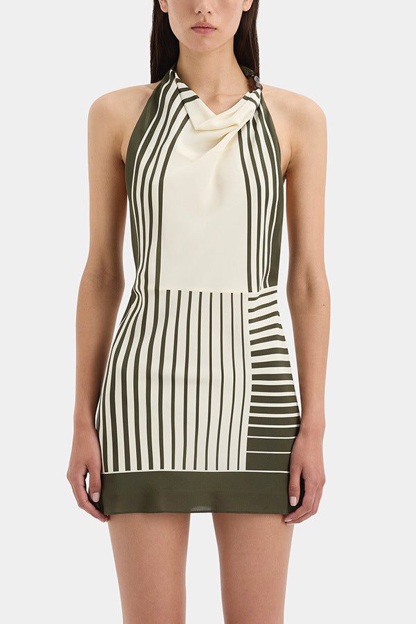 Striped Sleeveless Mini Dress