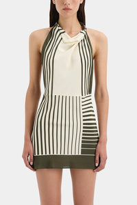 Striped Sleeveless Mini Dress