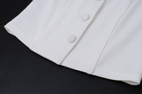 V-Neck Vest and Pleated Skirt Set