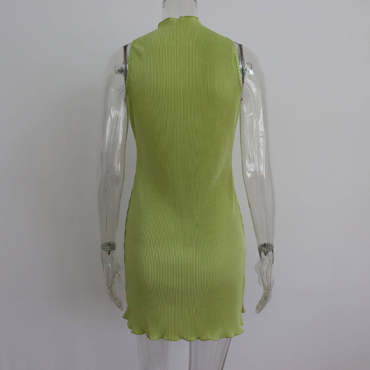 Off-Shoulder Twisted Pleated Short Dress