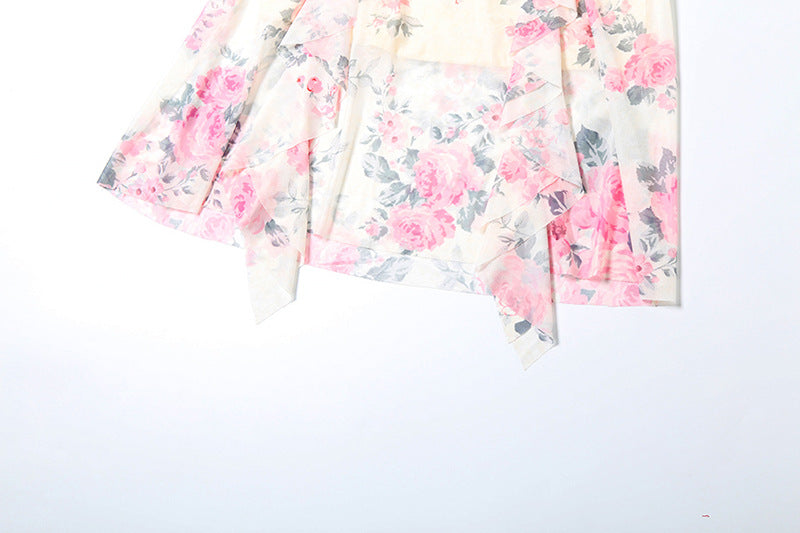 French Ruffled Off-Shoulder Dress