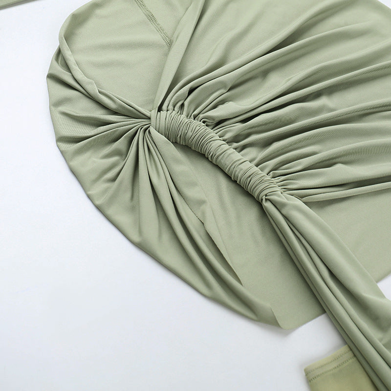Elegant Mesh Ribbon Slim Dress