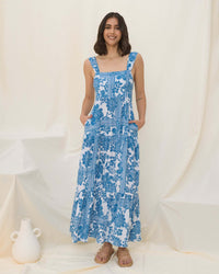 Summer Bohemian Vacation Beach Dress Loose Strap Dress