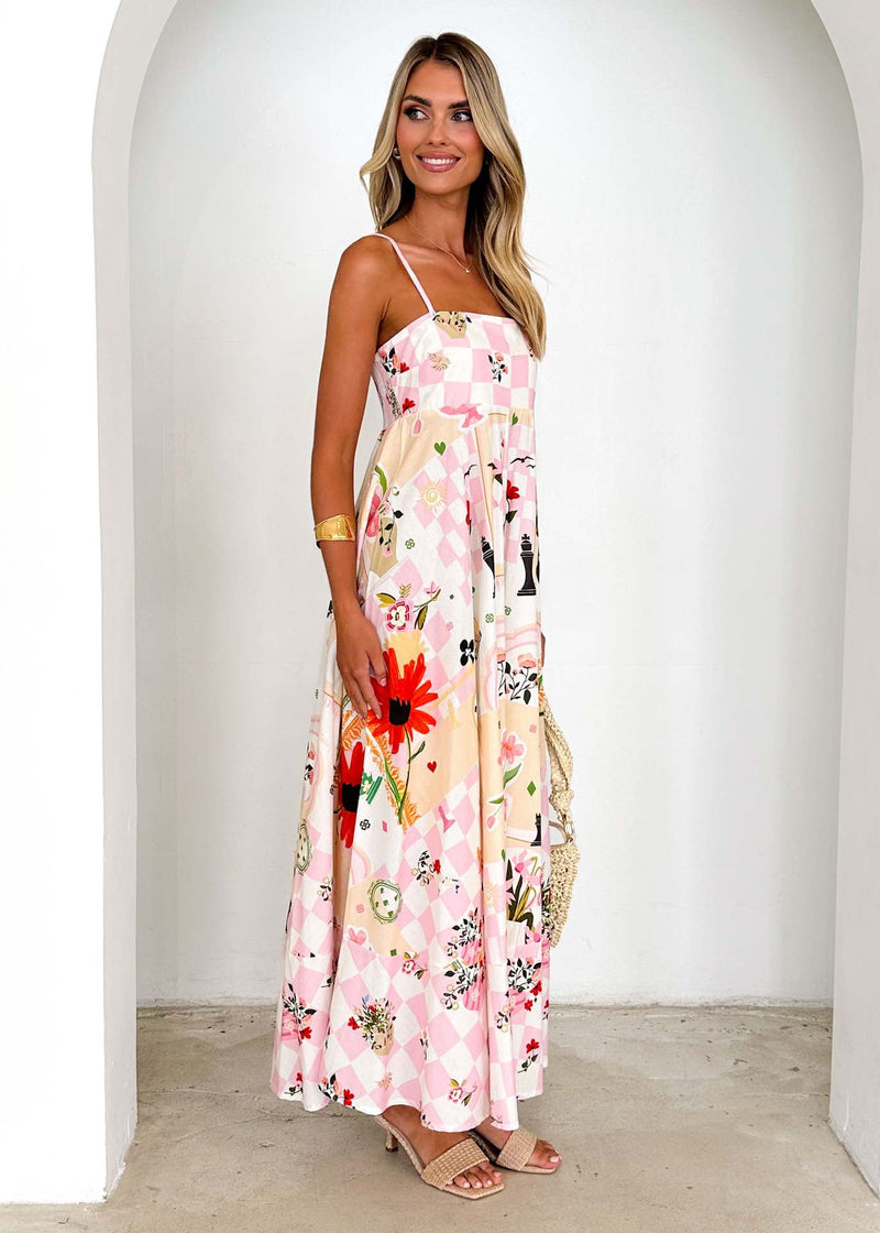 Summer Printed Backless Sexy Suspenders Large Swing High Waist Dress Women