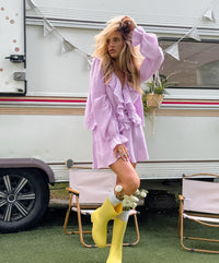 Autumn Cotton Ruffled Pajama Set