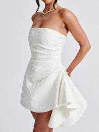 Tube Top Slit Mini Dress