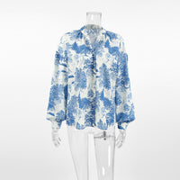 Autumn Stand Collar Long Sleeve Loose Shirt
