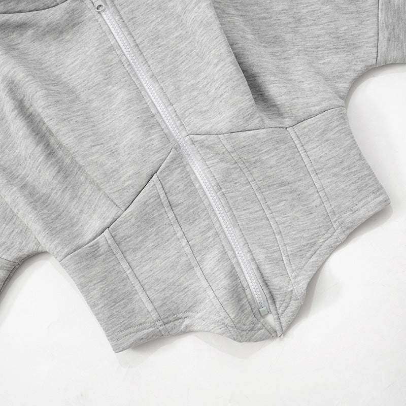 Cropped Hooded Cardigan Jacket