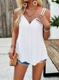 Casual Solid Color Spaghetti Strap Camisole Top