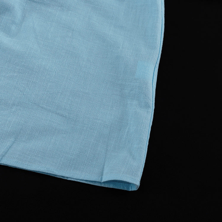 French Lightly Mature V-Neck Puff Sleeve Dress