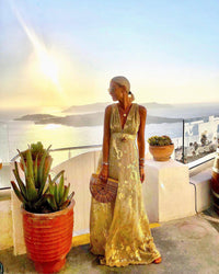 Elegant Halter V-Neck Summer Dress
