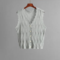 Knit Vest, Cardigan &amp; Pants Three-Piece Set