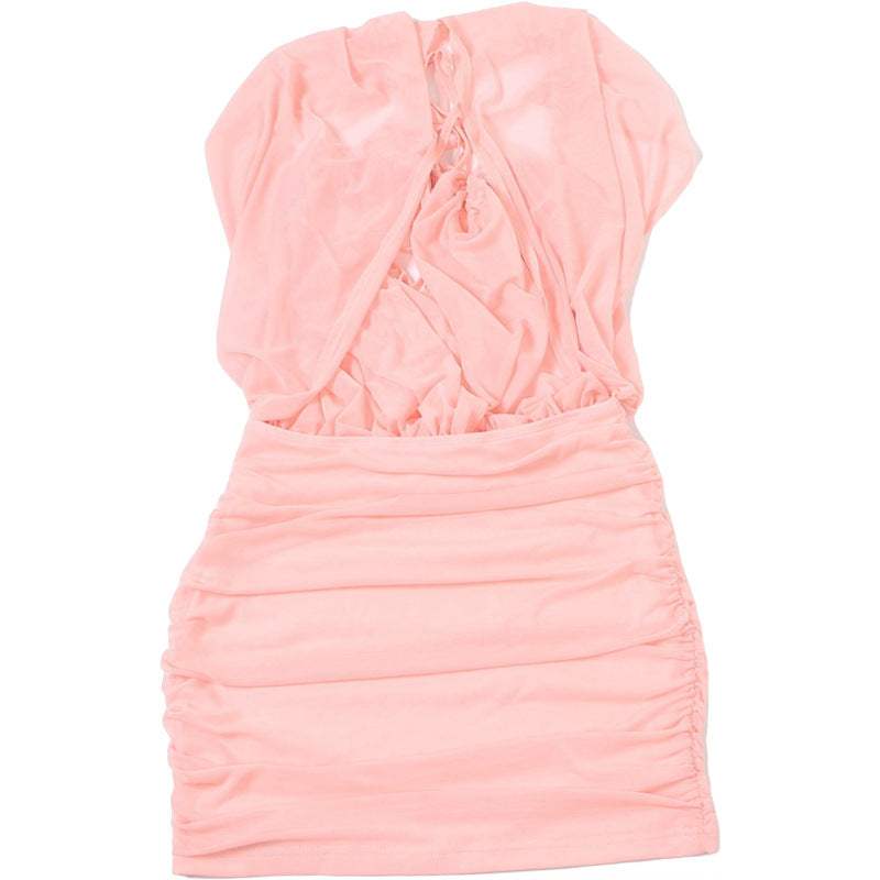 Cross Lace-Up Bodycon Dress
