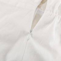 French Design Square Collar Slimming Puff Sleeve A-Line Dress