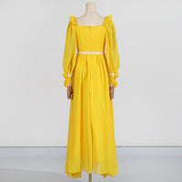 French Elegant Beautiful Dress Autumn Stitching Floral Design High Sense Dress Women