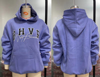 Graphic Print Velvet-Lined Hoodie