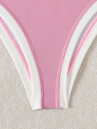 One-Shoulder Solid Color Swimsuit