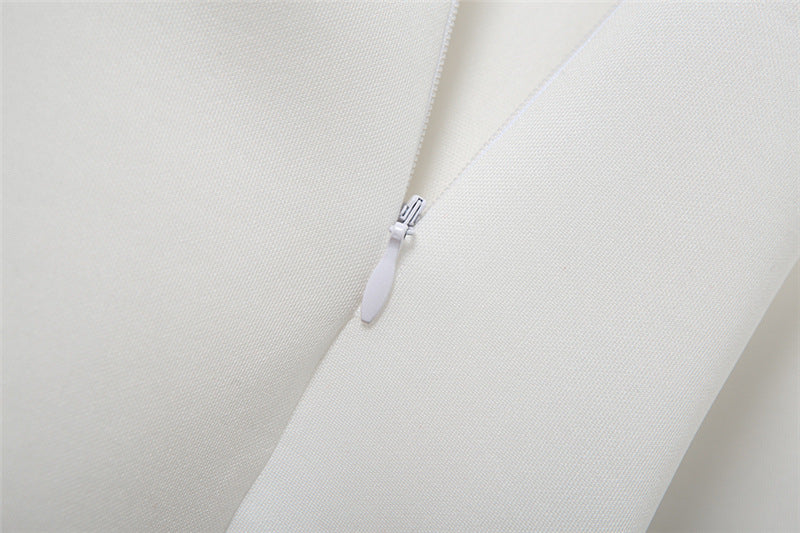 French Square Collar Backless Dress