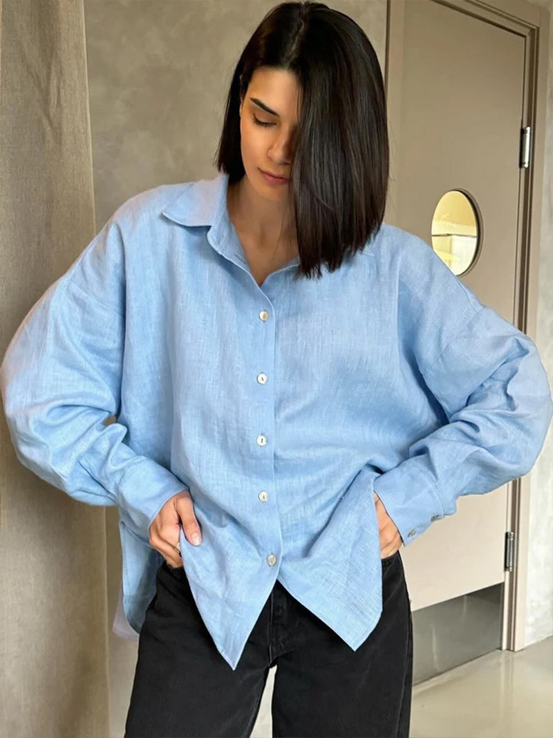 Casual Loose-Fit Button Shirt