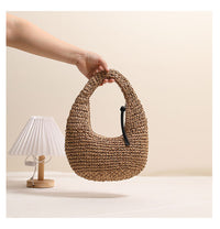 Straw Hand-Carrying Tote Bag