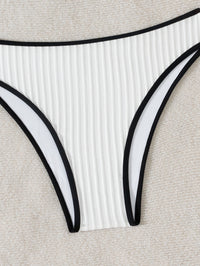 Women Seperated Swimwear Black White Swimsuit Bare Back Sexy Swimsuit