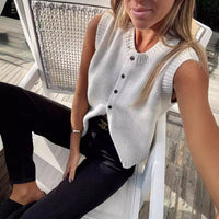 Knitted Vest Casual Maillard All-Match