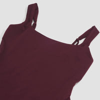French Square Neck Shirred Long Dress