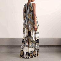 Gentle Sweet Slimming Waist Tight Hepburn Maxi Dress Women