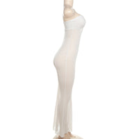 Off-Shoulder Cutout Slim Fit Long Dress