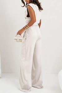 Summer Solid Color Irregular Asymmetric Two-Piece Set