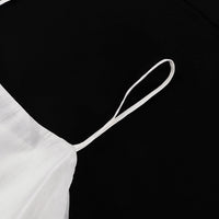 French Satin Drape Sleeveless Dress