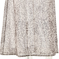 Leopard Print See-Through Long Dress
