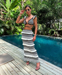 Striped Camisole Top and Mini Skirt Set