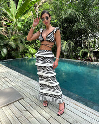 Striped Camisole Top and Mini Skirt Set