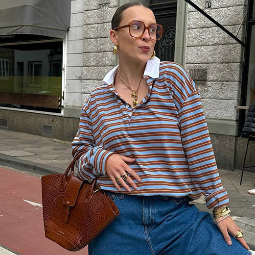 Cool Contrast Striped Top