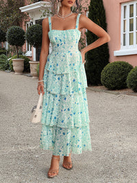 Mori Floral Puff Sleeve Long Dress