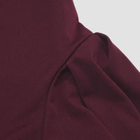 French Square Neck Shirred Long Dress