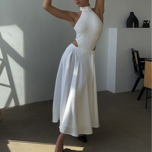 Elegant High Waist Long Skirt