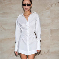Polo Collar Shirt Dress