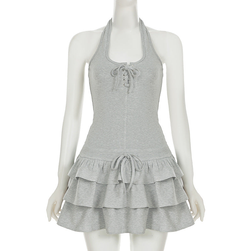 Chic U-Collar Sleeveless Summer Dress