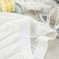 White V neck Cotton Linen Sleeveless Waistcoat Vest Trousers Spring Summer Two Piece Sets for Women