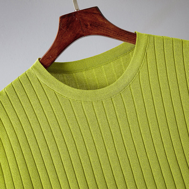 Loose-Fit Solid Color Two-Piece Set